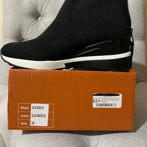 EXE Wedge Sneakers. Zip back. European size 39= US 8.5.